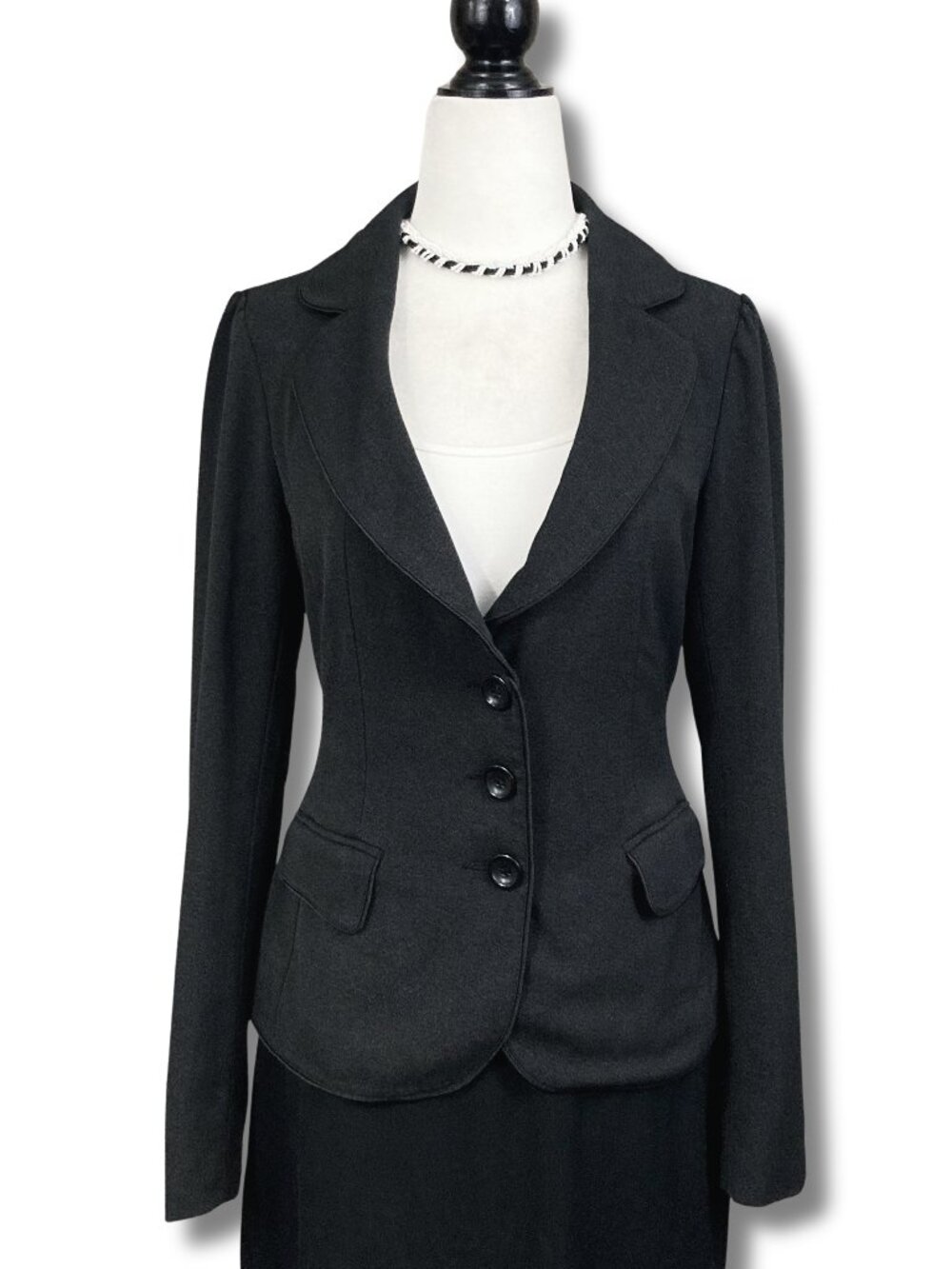 RICKI'S Vintage dark charcoal grey fitted blazer Y2K goth XS SMALL suit jacket